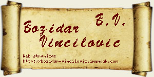 Božidar Vinčilović vizit kartica